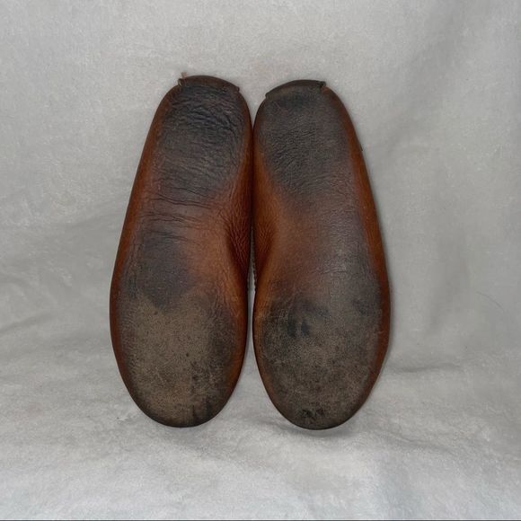 Footskins Womens 6 Brown Cowhide Softsole Moccasins Flats - Picture 6 of 6